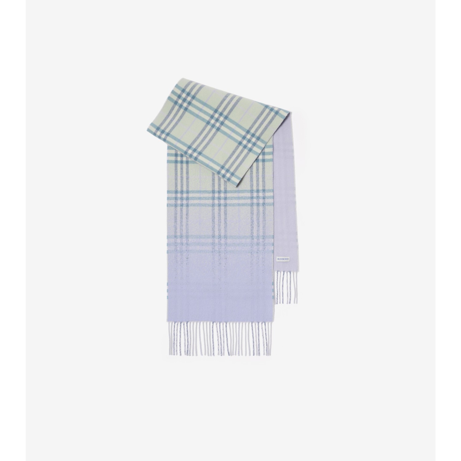 Gradient Check Cashmere Scarf