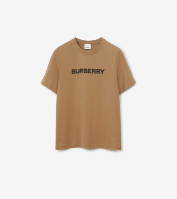 ロゴ コットンTシャツ (キャメル) - ウィメンズ, コットン | Burberry®公式サイト