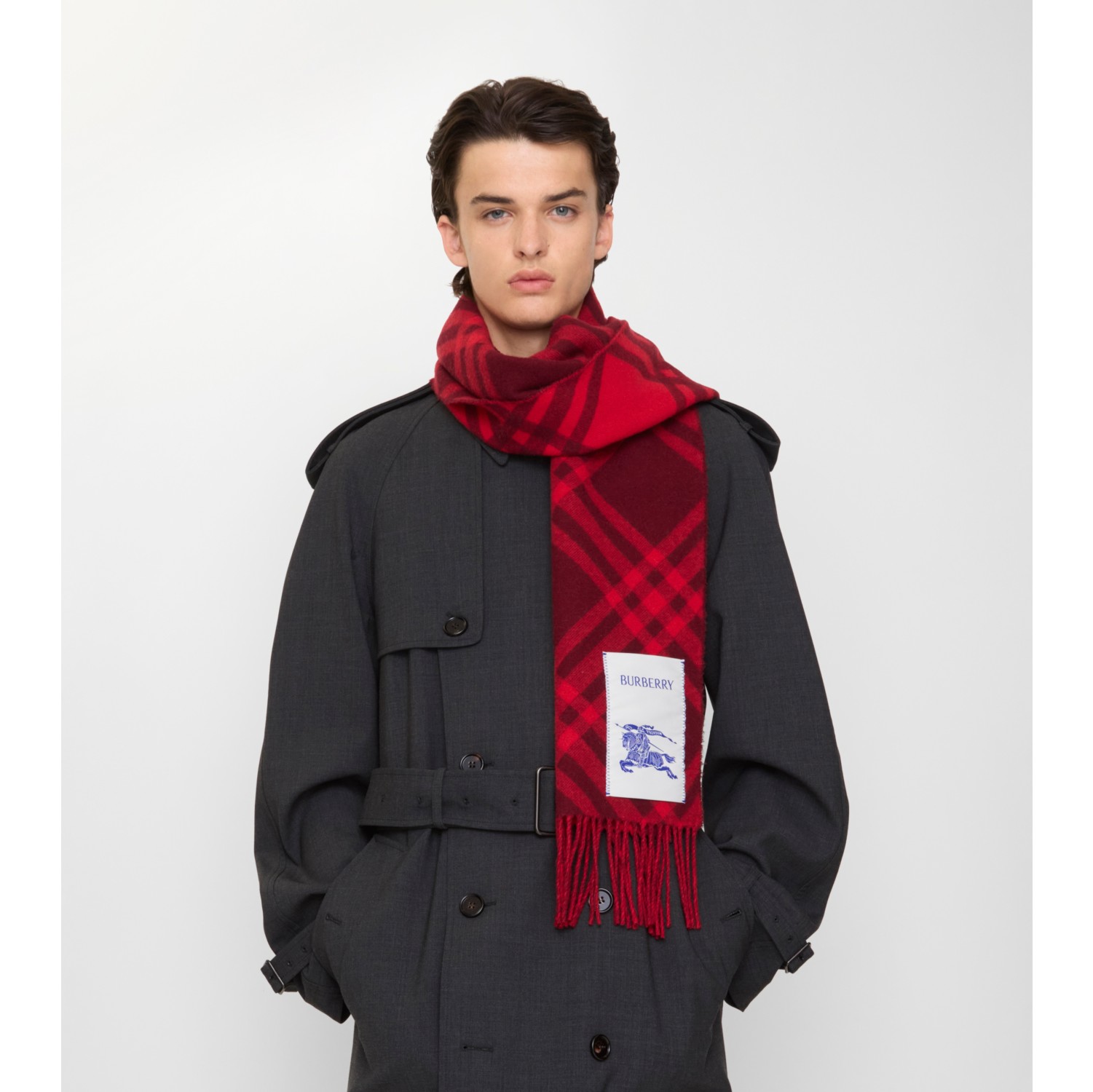 Check Cashmere Scarf