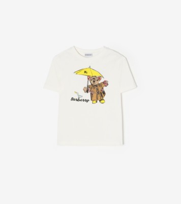 Rain Bear Cotton T shirt Chalk ®
