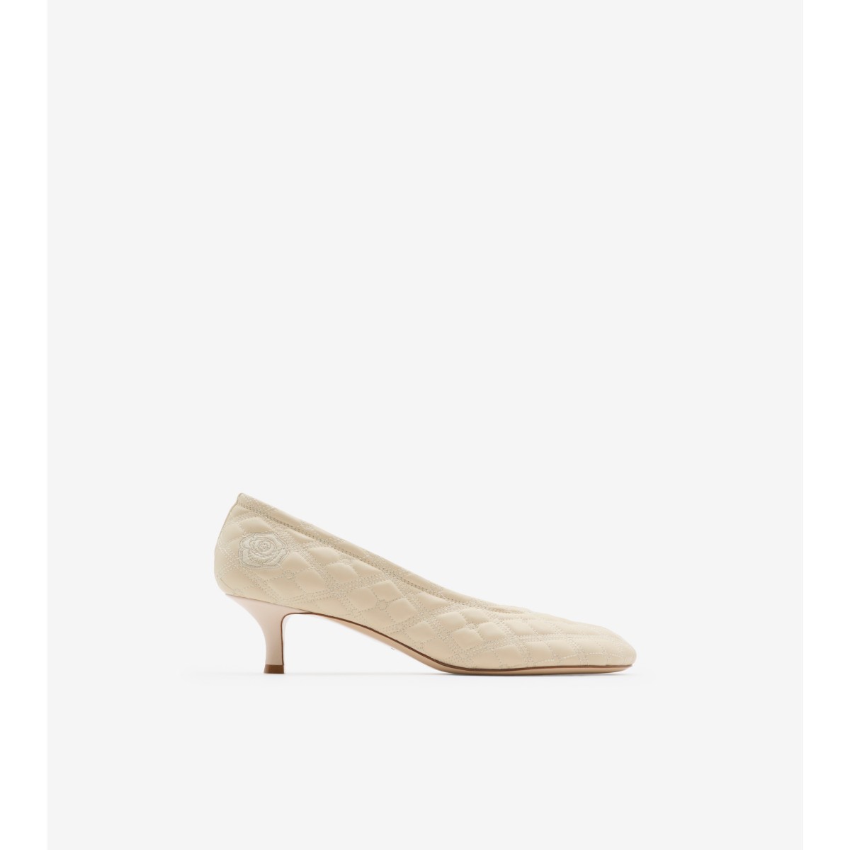 Burberry Ekd-embellished Leather Pumps In Soap