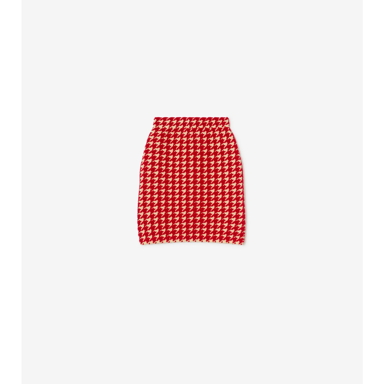 Houndstooth Nylon Blend Mini Skirt in Pillar - Women, Technical | Burberry® Official