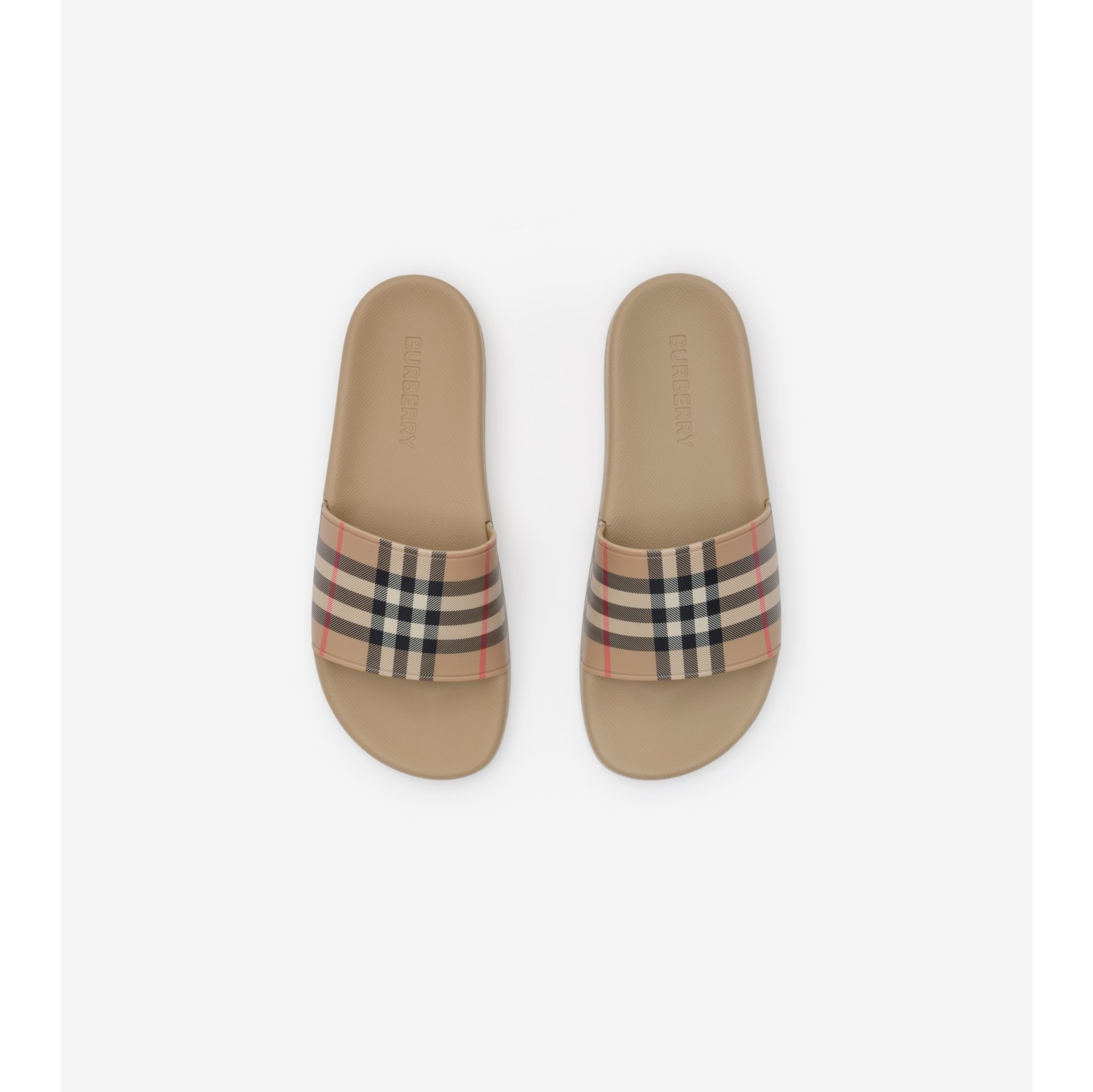 Check Slides in Archive beige - Women | Burberry® Official
