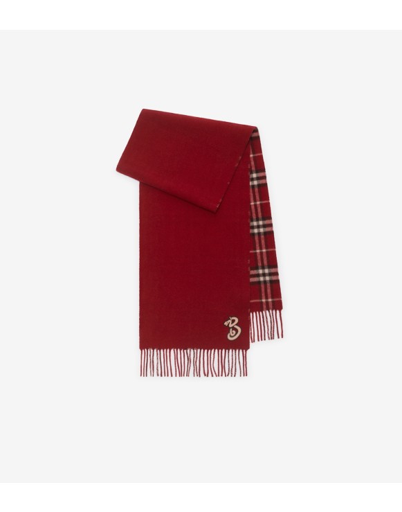 Reversible Check Cashmere Scarf