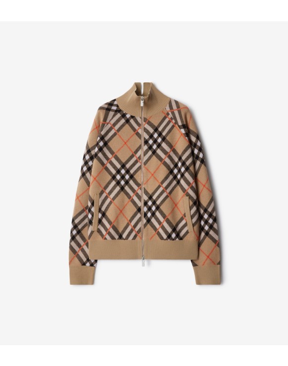 Chaqueta en mezcla de lana y mohair Check