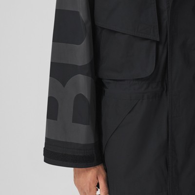 Logo Print Nylon Hooded Jacket in Black - Men | Burberry® Official Logo Print Nylon Hooded Jacket in Black - Men | Burberry® Official