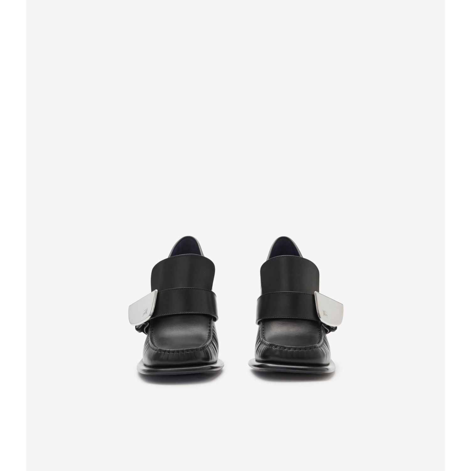 Leather London Shield Heeled Loafers
