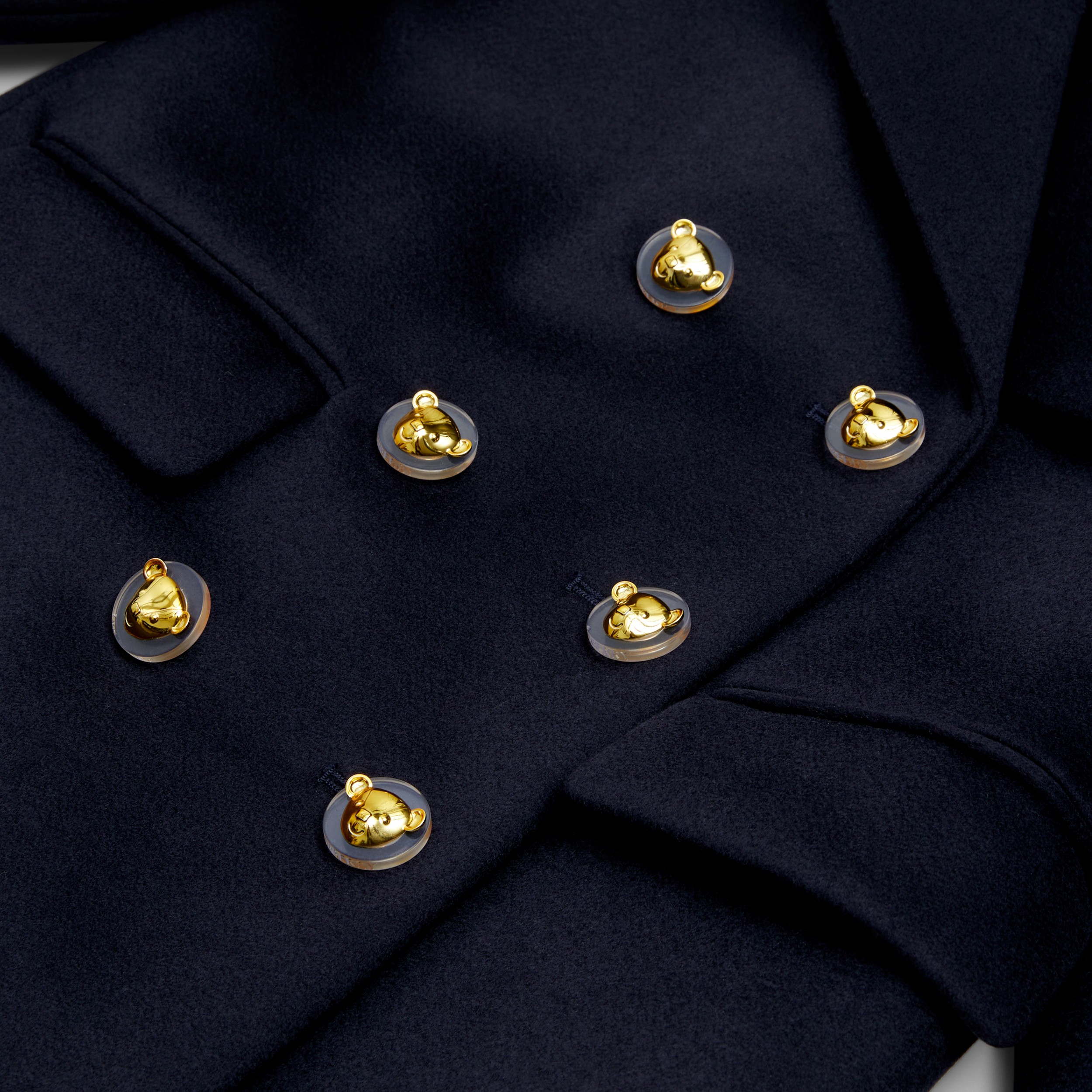 Manteau ajusté en laine avec foulard amovible (Minuit) - Enfant | Site officiel Burberry® - 2