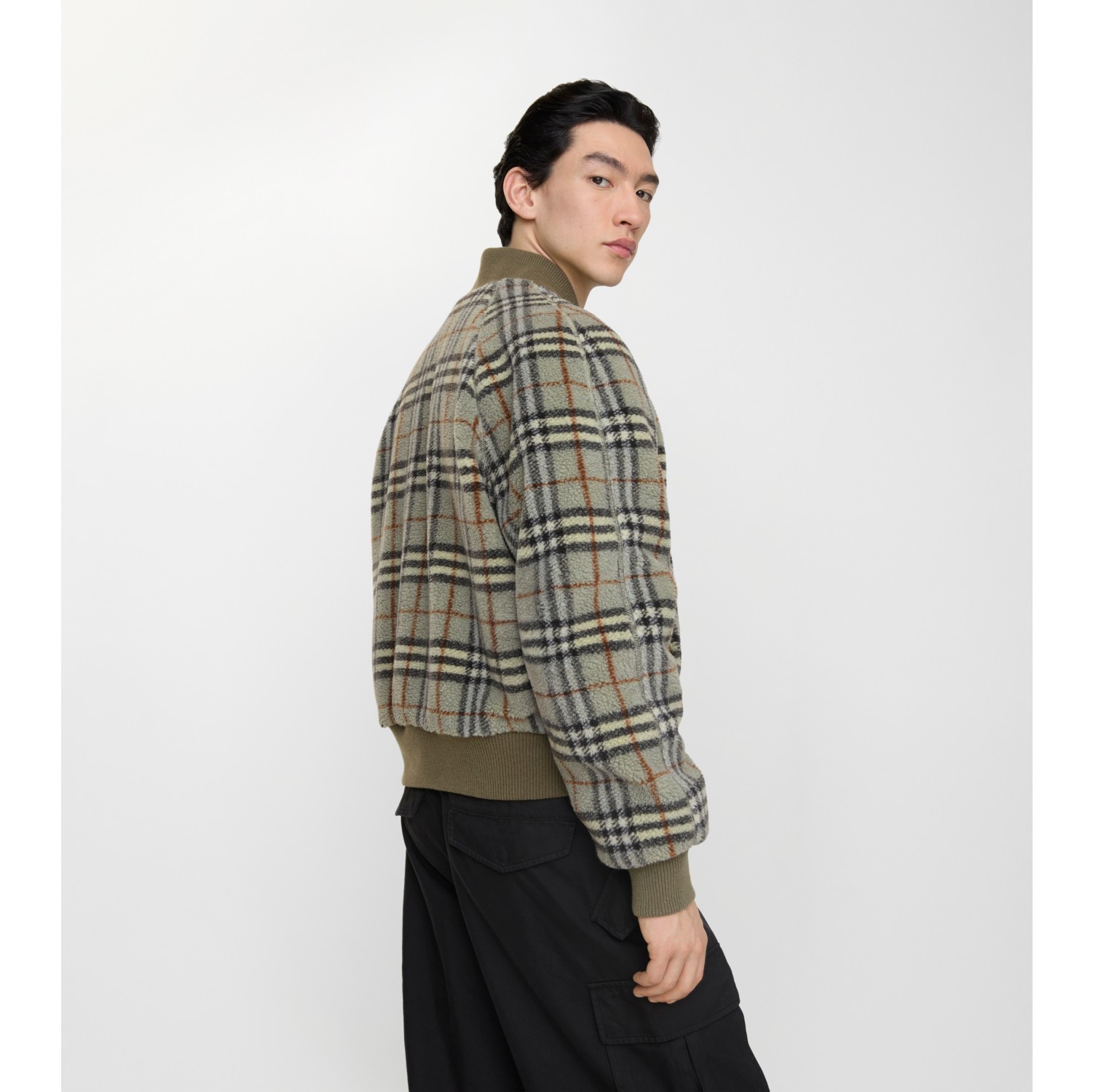 Reversible Nylon Bomber Jacket in Tent green - Men | Burberry® Official