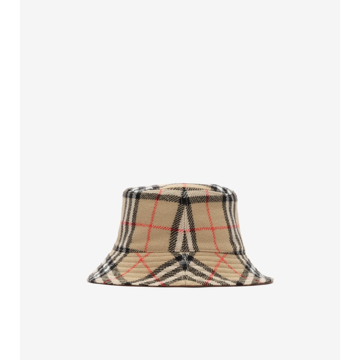  Check Reversible Wool Bucket Hat