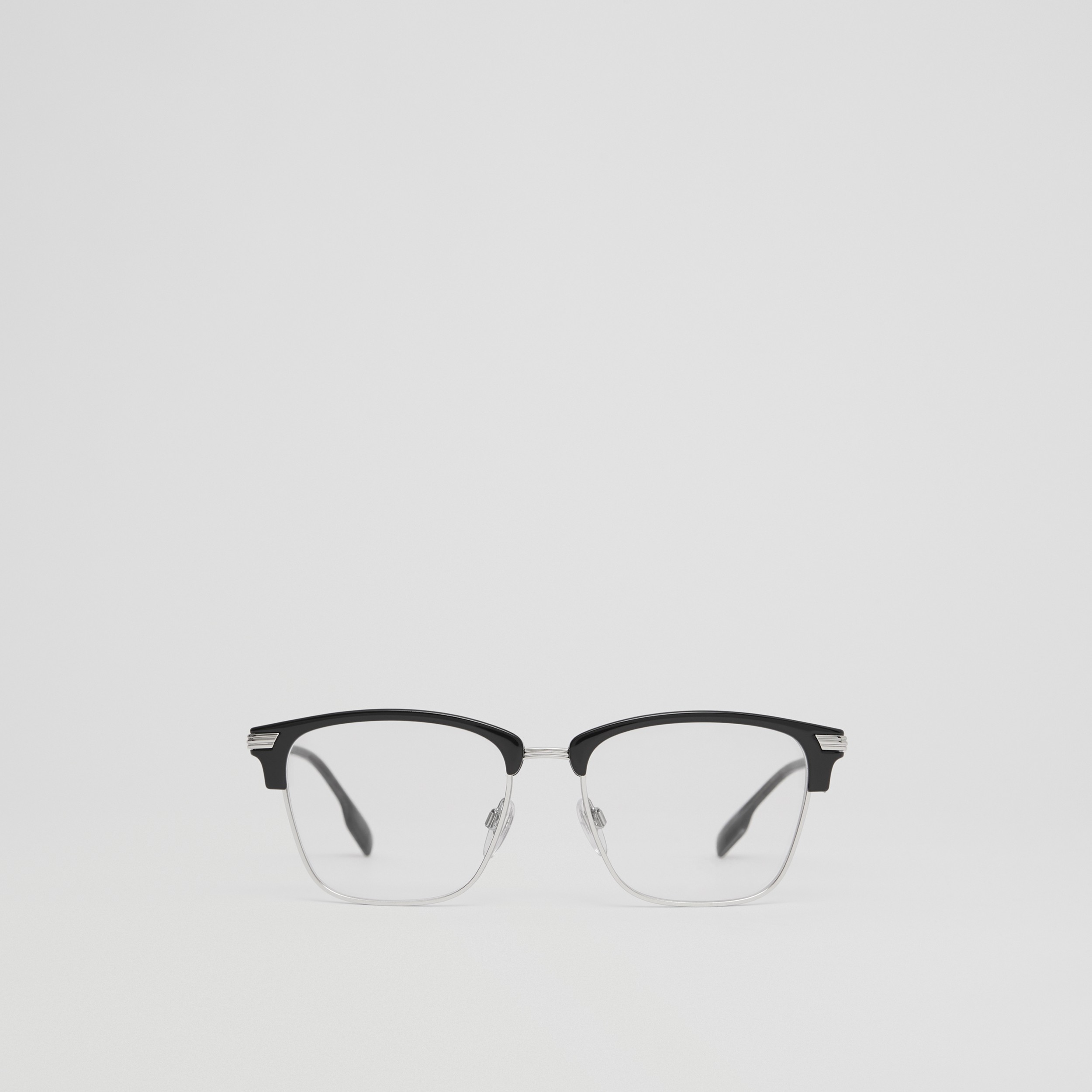 Eckige Korrekturbrille (Metallgrau) - Herren | Burberry® - 1