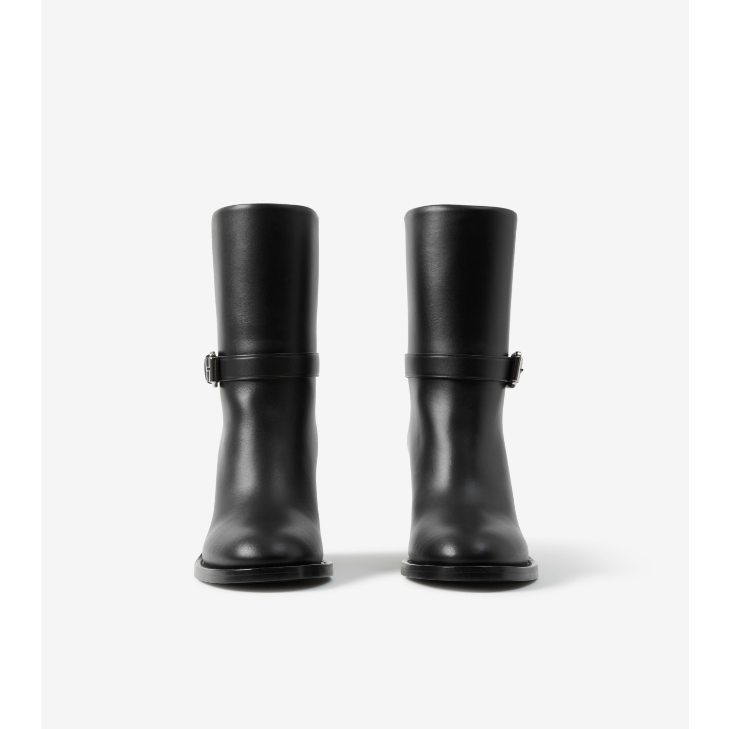 Leather Ankle Boots in Black Women Burberry Official