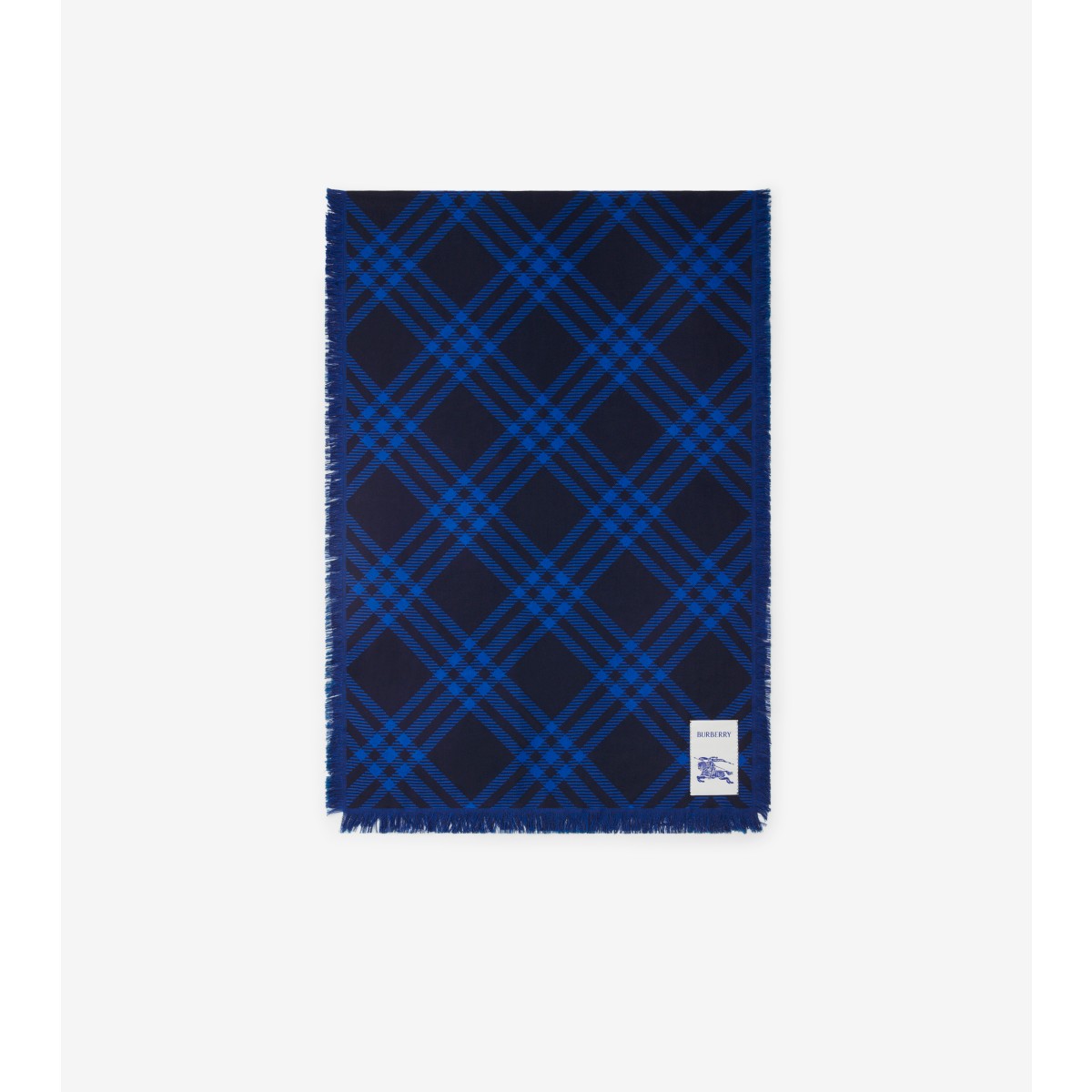  Check Wide Wool Silk Scarf