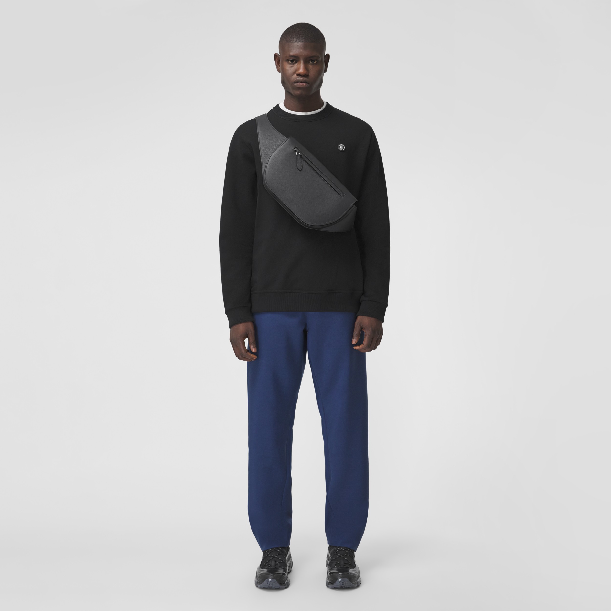 モノグラムモチーフアップリケ コットン スウェットシャツ (ブラック) - メンズ | Burberry®公式サイト