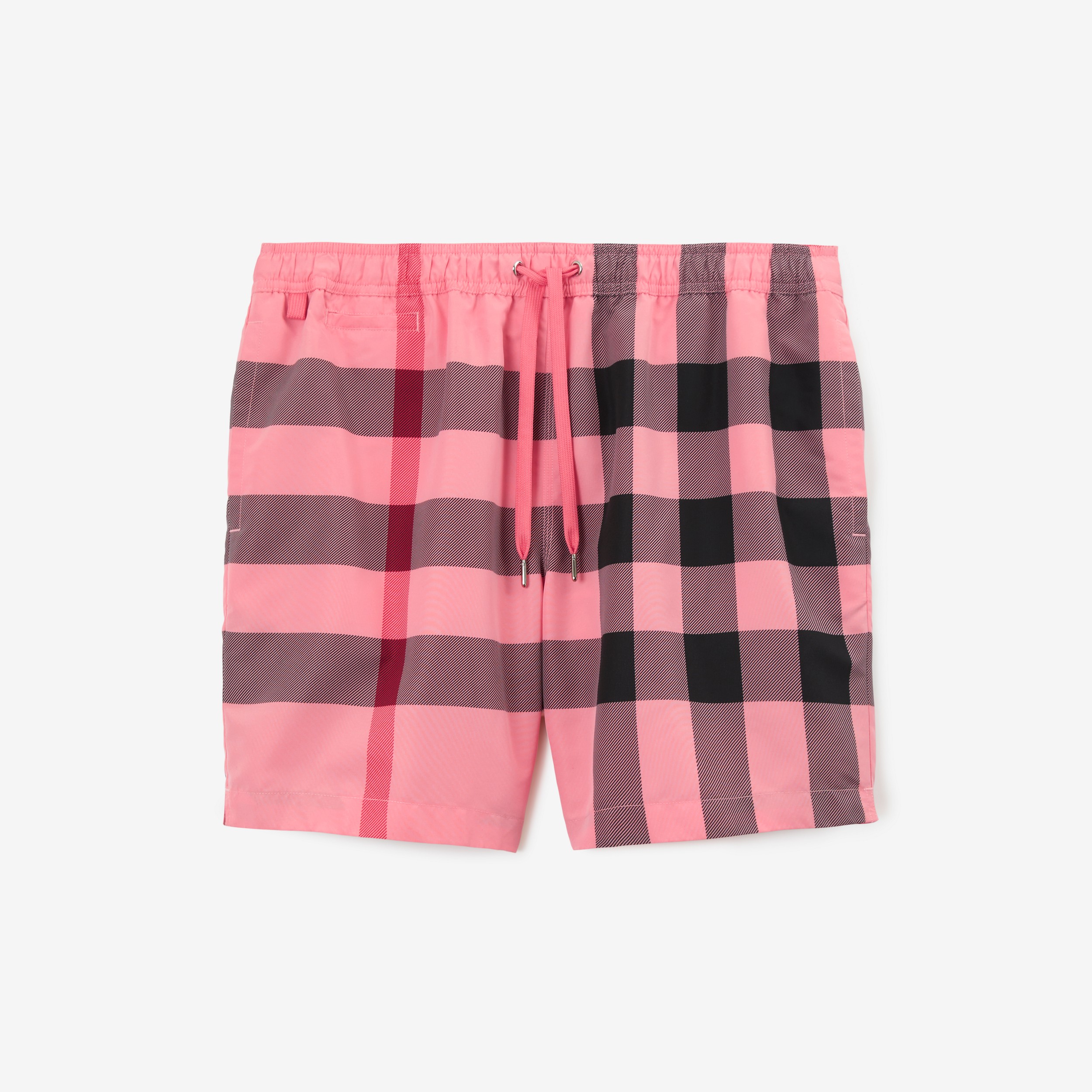 Check Drawcord Swim Shorts in Candy Pink - Men | Burberry® Official - 1