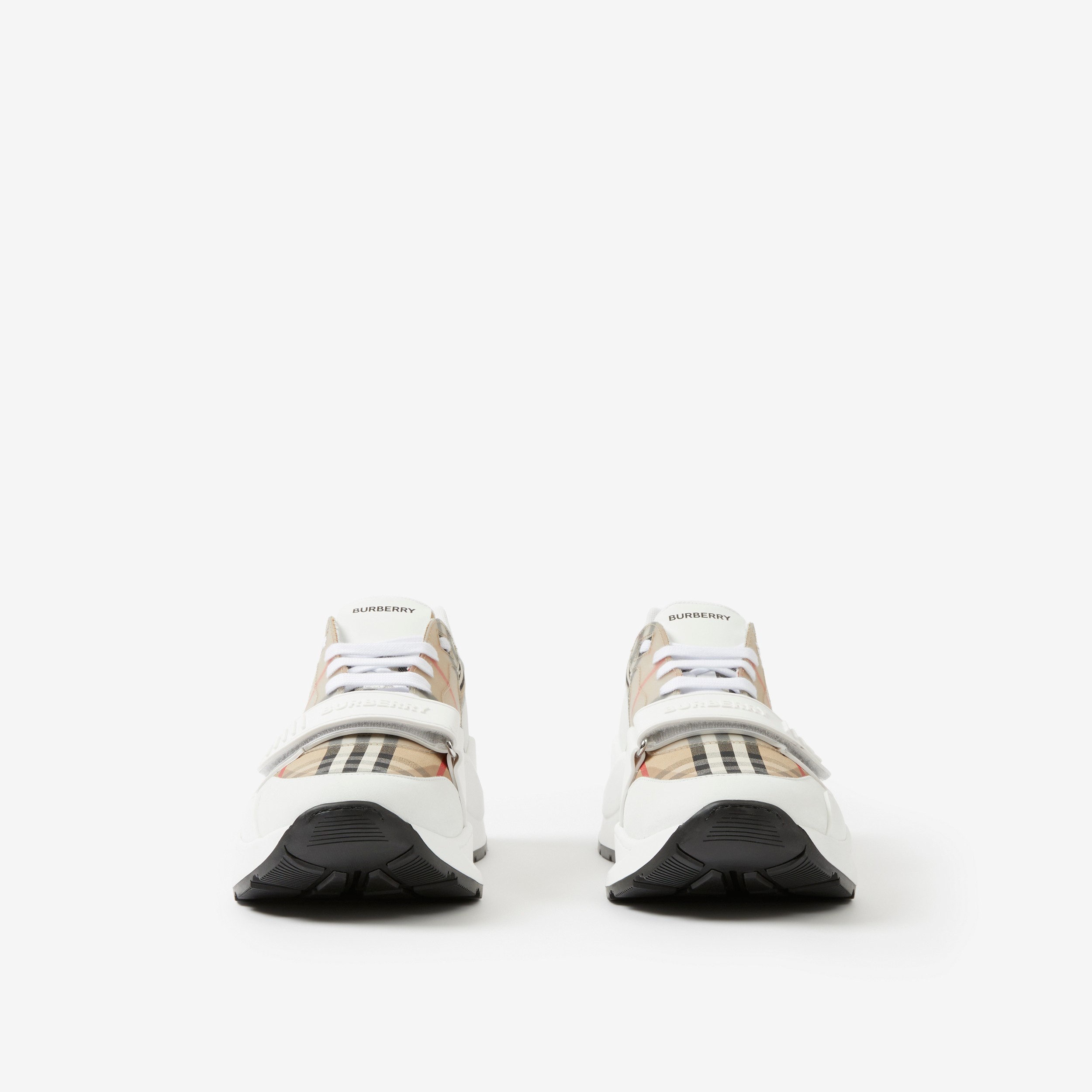 Sneaker aus Check-Gewebe und Leder (Weiß, Transparent  Kariert) - Herren | Burberry® - 2