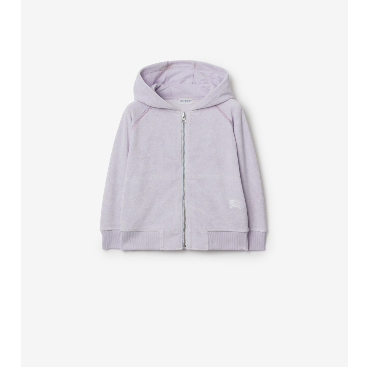 Cotton Blend Towelling Zip Hoodie