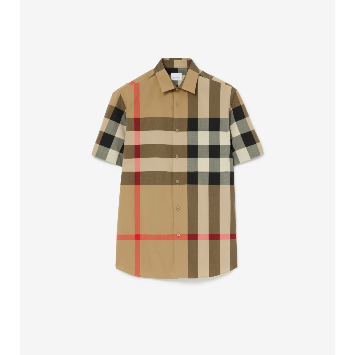 Shop Burberry Check Cotton Shirt In Archive Beige