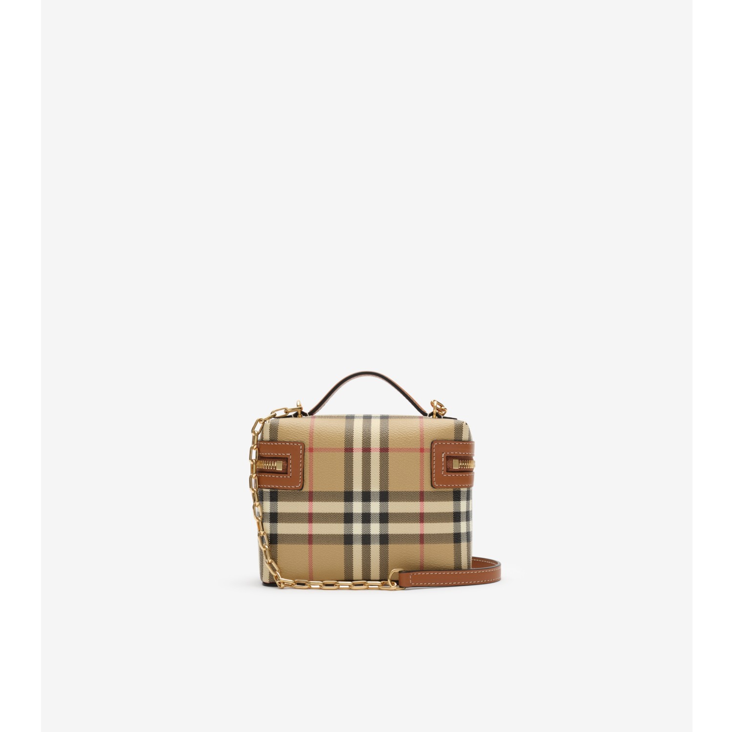 Mini Check Vanity Bag in Archive beige - Women, Cotton, Technical