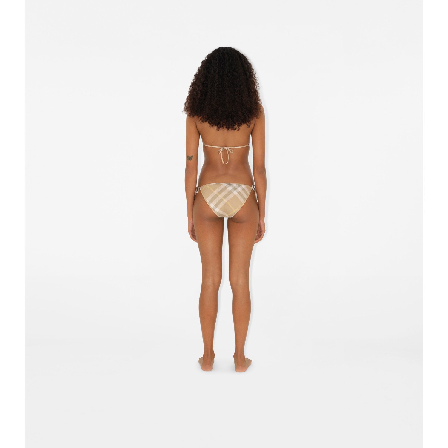 Check Bikini Briefs in Flax - Women | Burberry® Official