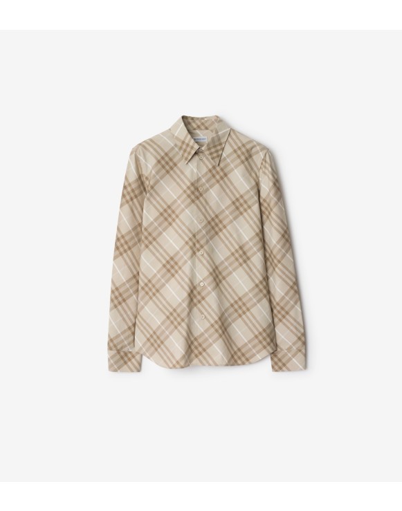 Slim Fit Check Cotton Shirt