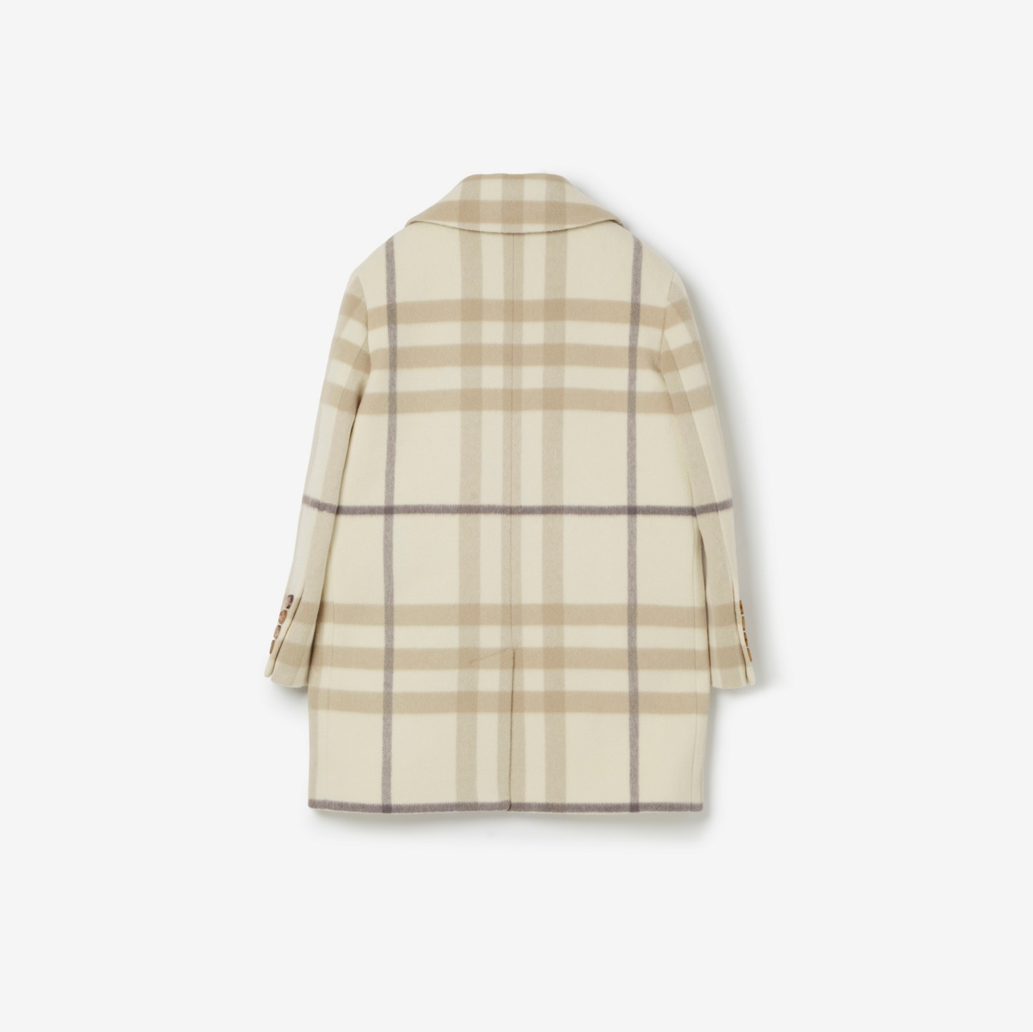 Check Wool Cashmere Coat in Dove Beige | Burberry® Official
