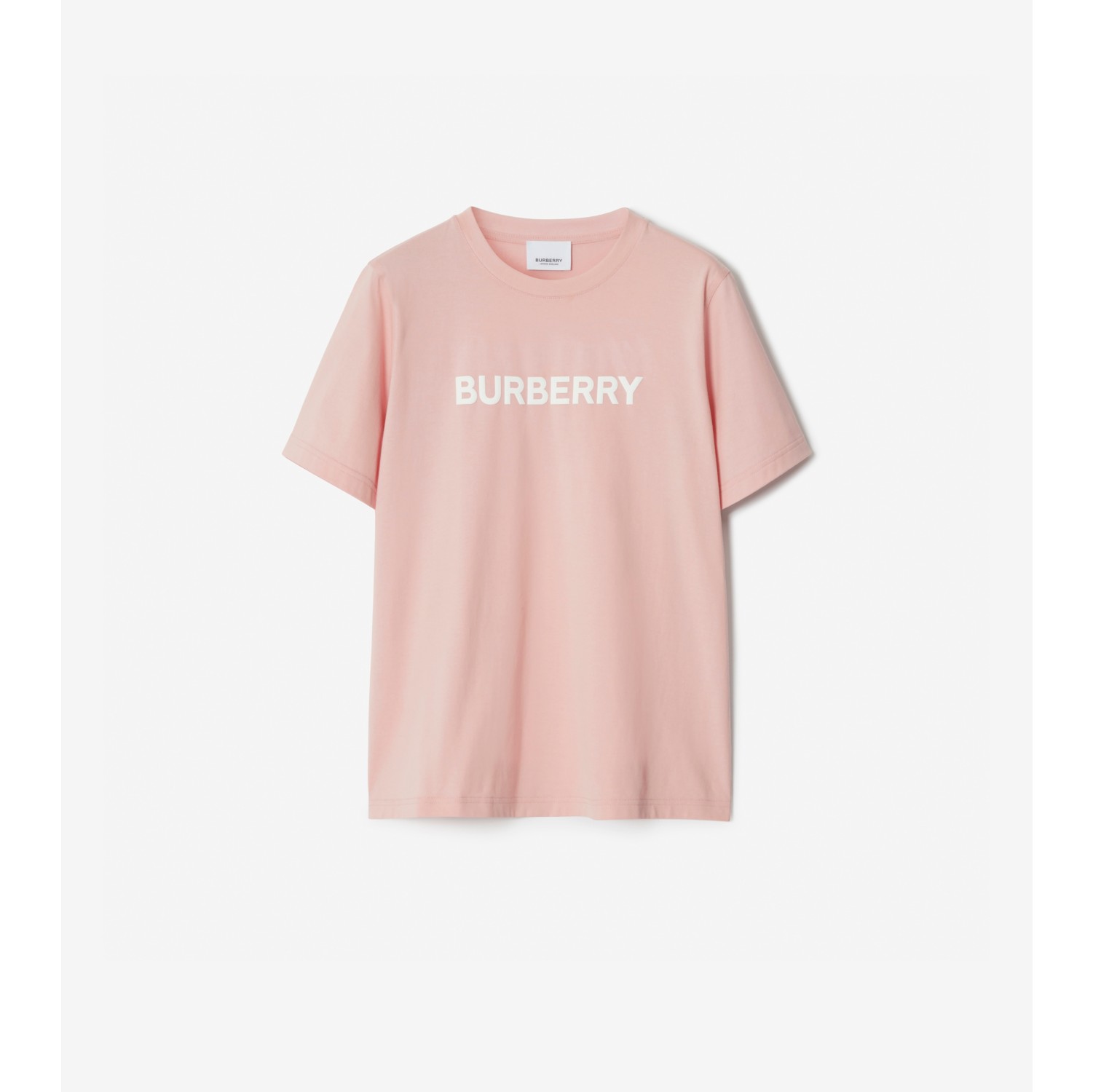 Logo Print Cotton T-shirt in Sorbet pink - Women | Burberry® Official