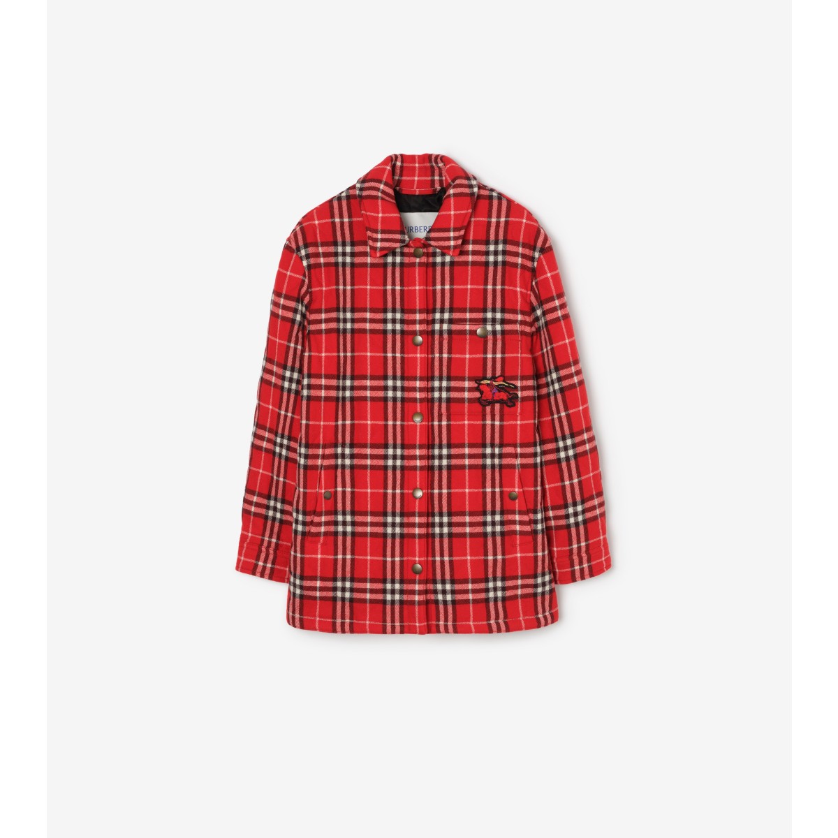  Check Wool Overshirt