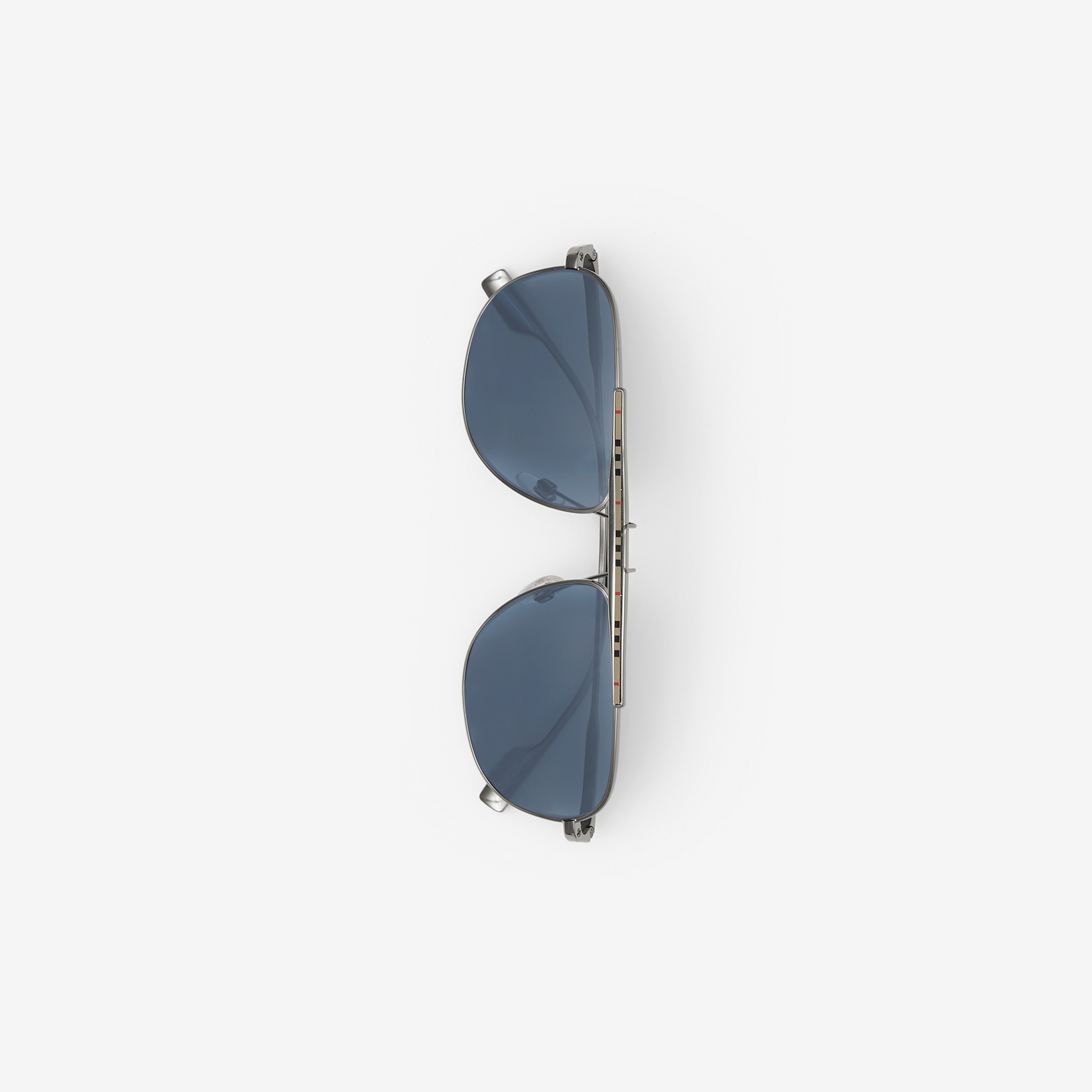 标志性条纹装饰飞行员太阳眼镜 (青铜灰色) - 男士 | Burberry® 博柏利官网 - 2
