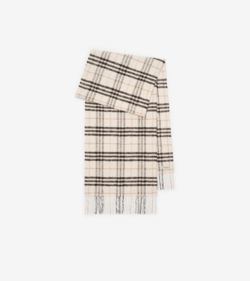 Check Wool Cashmere Scarf Pebble ®