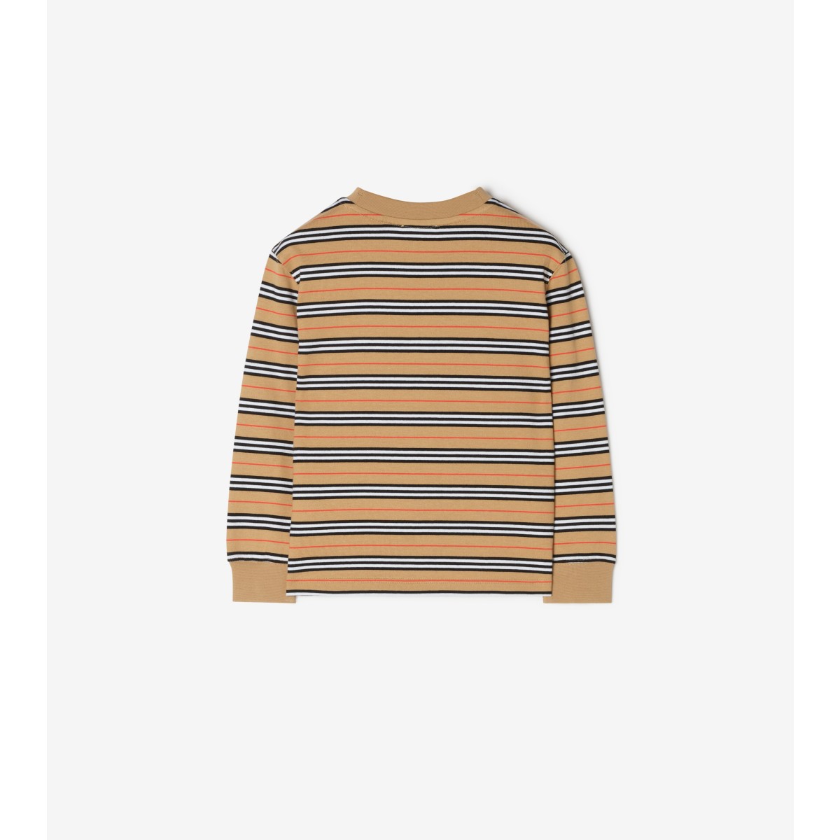  Stripe Long-sleeve Icon Cotton T-shirt