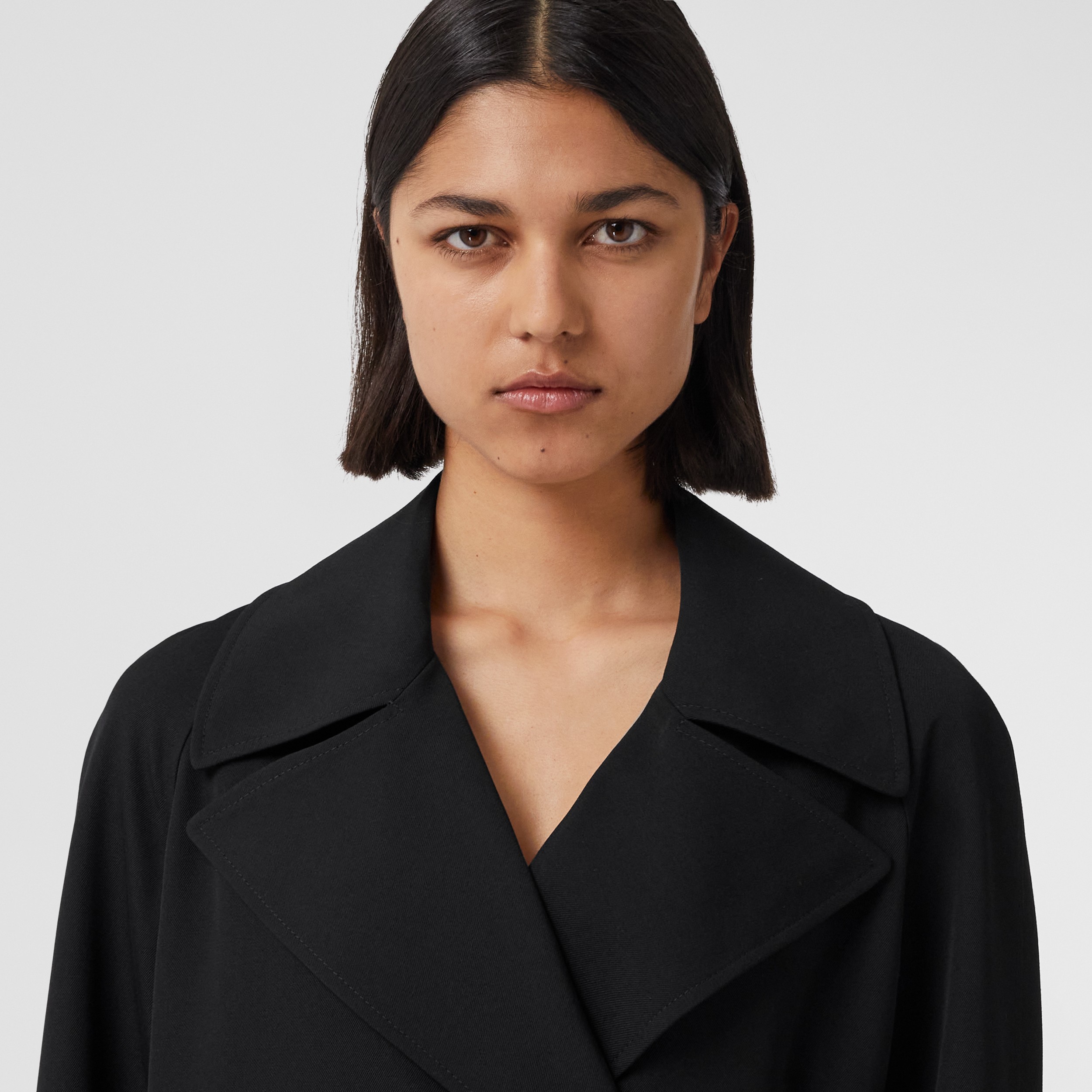 D-ring Detail Wool Wrap Coat in Black - Women | Burberry® Official - 2