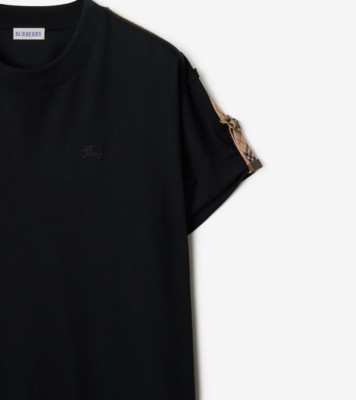 burberry black dress shirt Slim Fit Stretch Cotton , Size: XXXS 78.5cm/30.9in (size UK L) Models height Check Trim Cotton T-shirt Dress