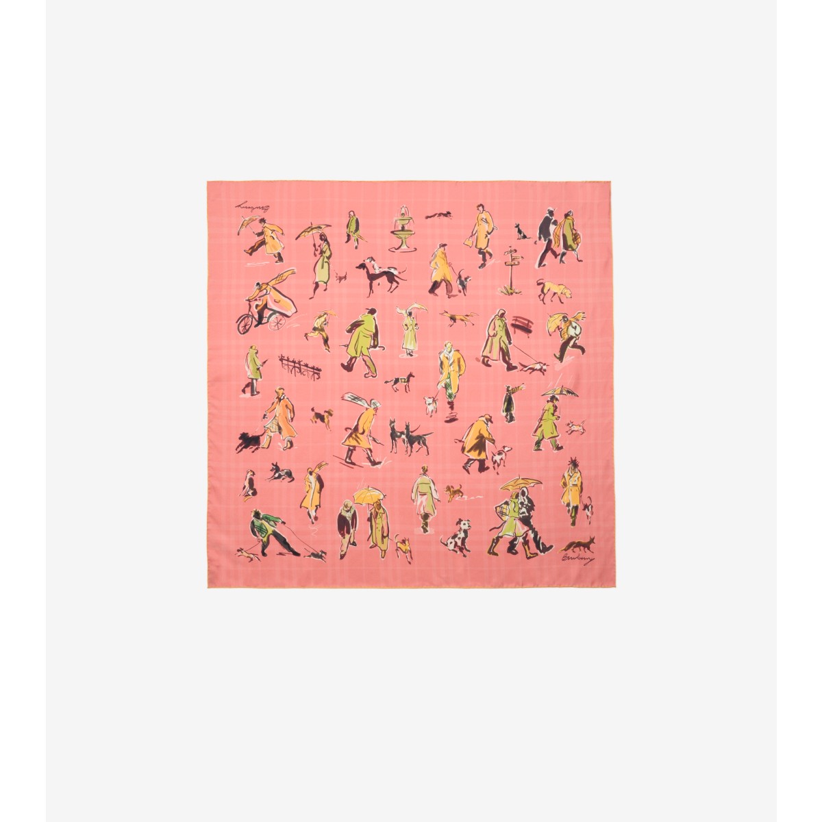  Check Paws on Parade Silk Scarf