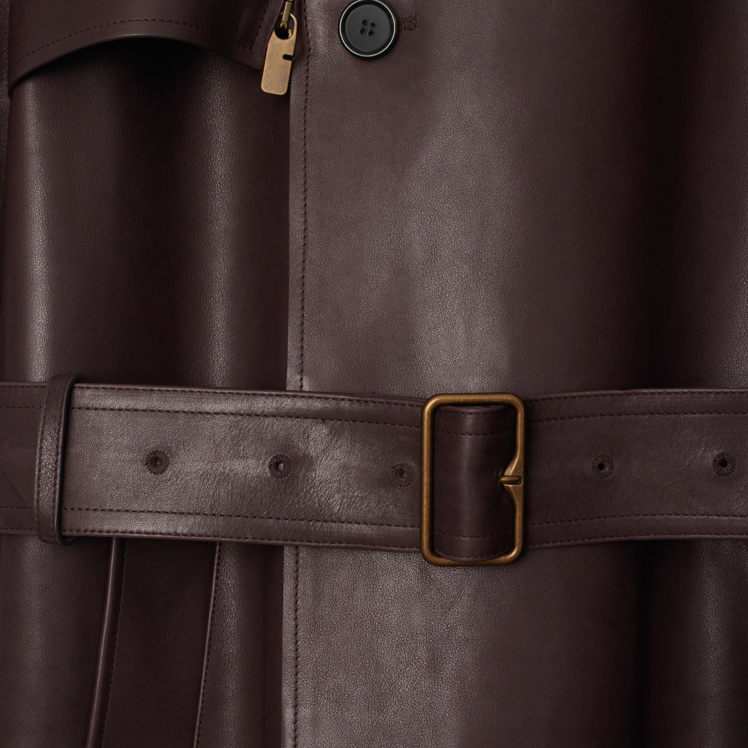 ロング レザー トレンチコート (ベリー) - メンズ | Burberry ロング レザー トレンチコート (ベリー) - メンズ | Burberry