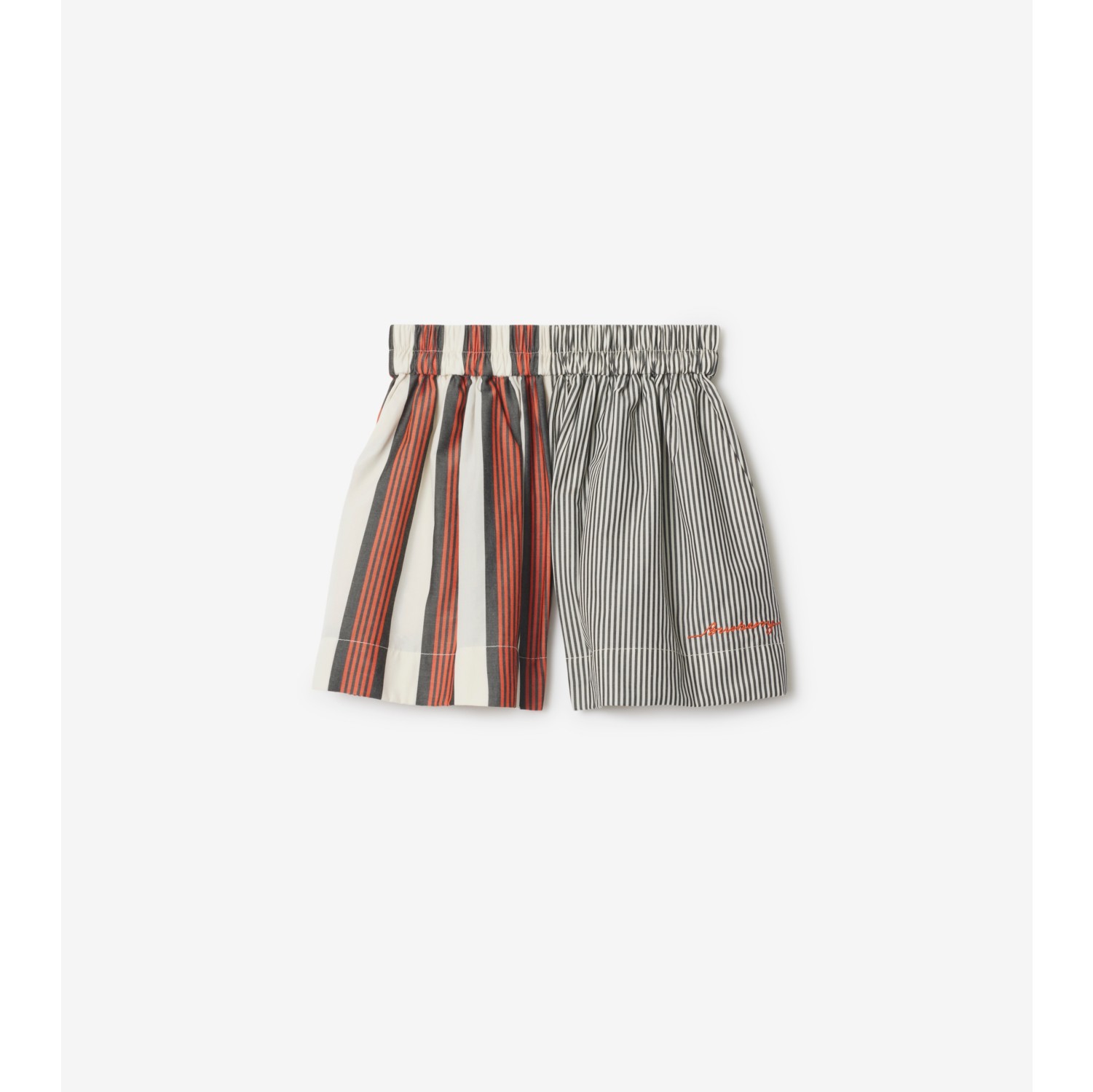 Striped Cotton Shorts