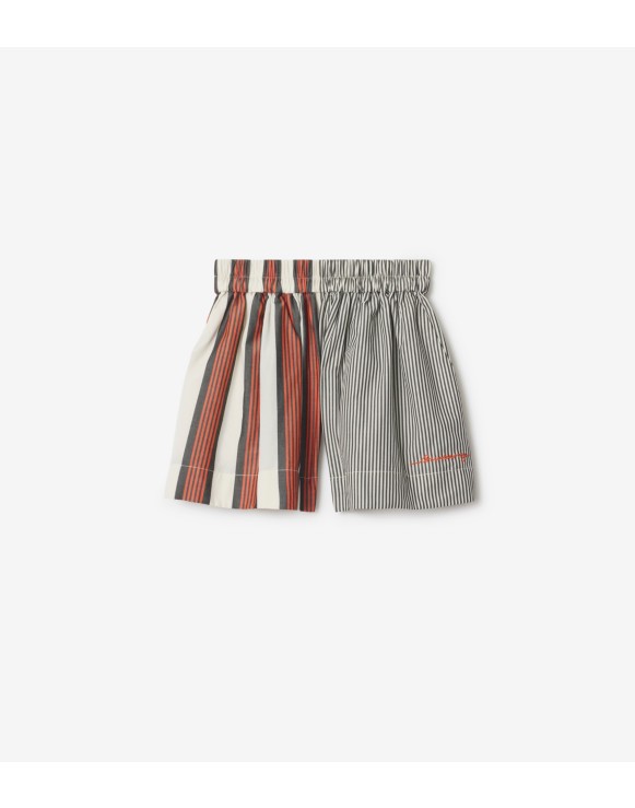Striped Cotton Shorts