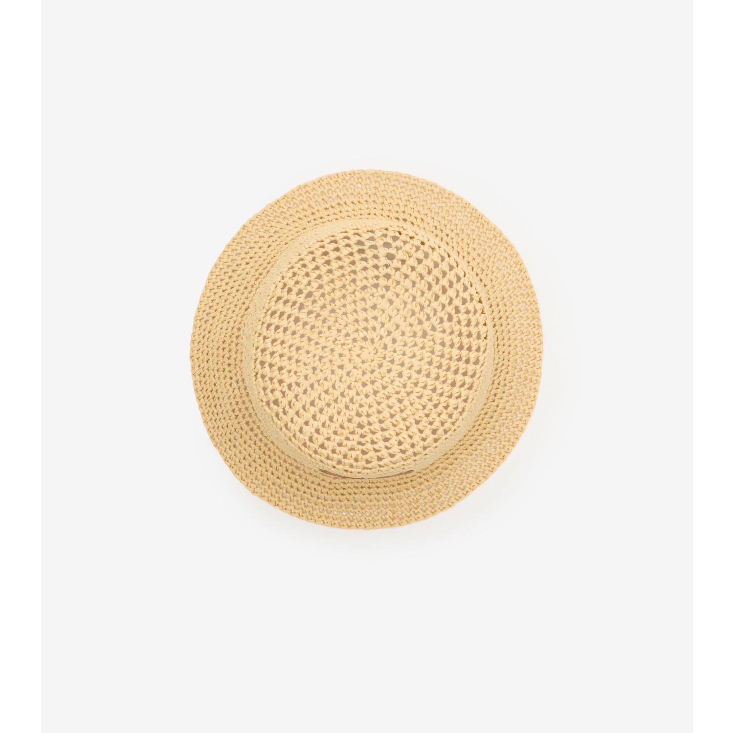 Knight Stamp Raffia-effect Bucket Hat