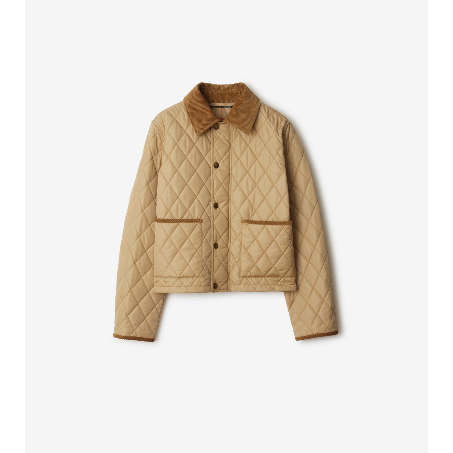 Cropped Quilted Nylon Jacket