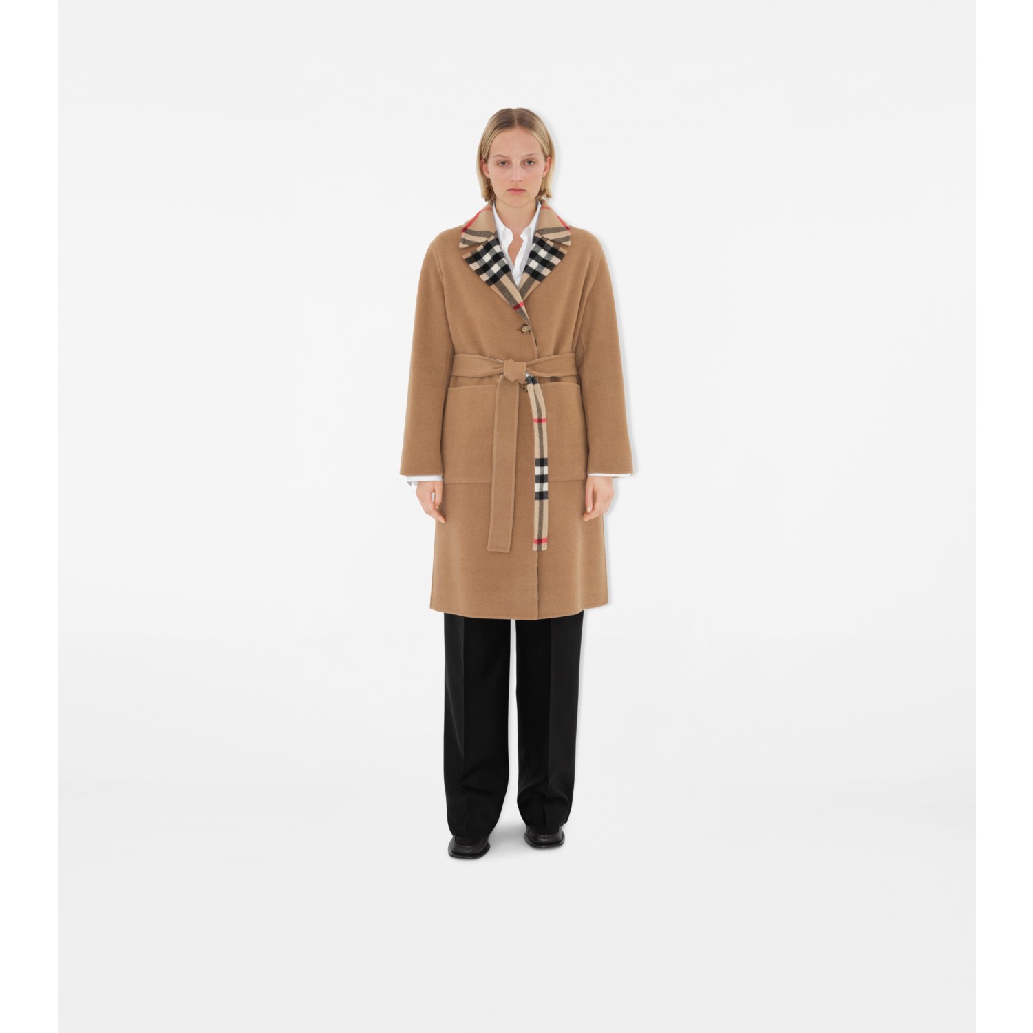 Burberry wool blend coat hotsell