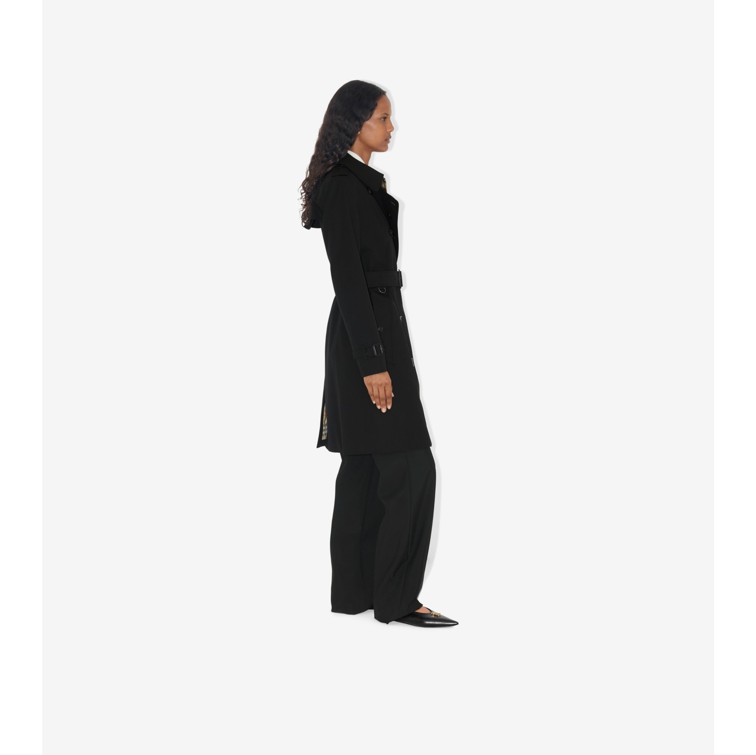 Mid-length Chelsea Heritage Trench Coat in Black - Women | Burberry® Official