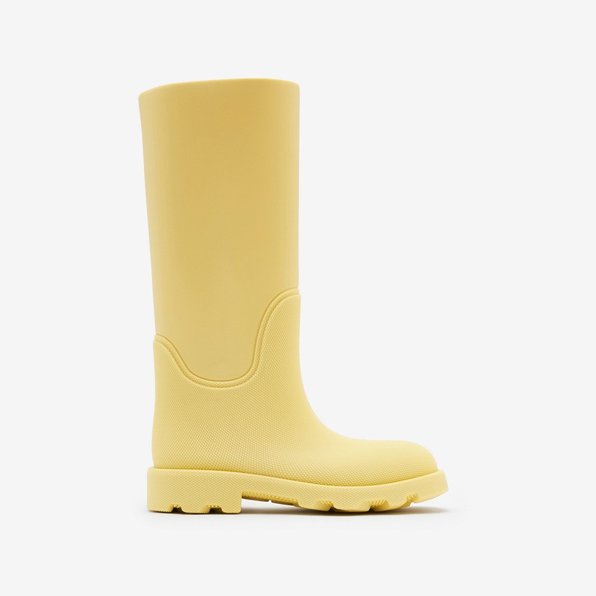 Shop Burberry Rubber Marsh High Boots In Cream