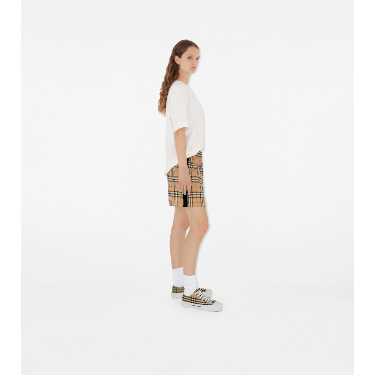 Check Stretch Cotton Shorts - thumbnail 3