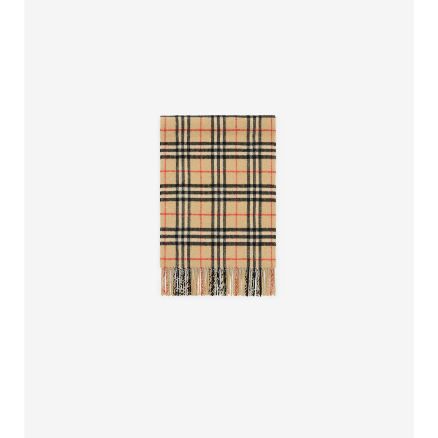 チェック カシミアスカーフ (サンドベージュ) | Burberry®公式サイト