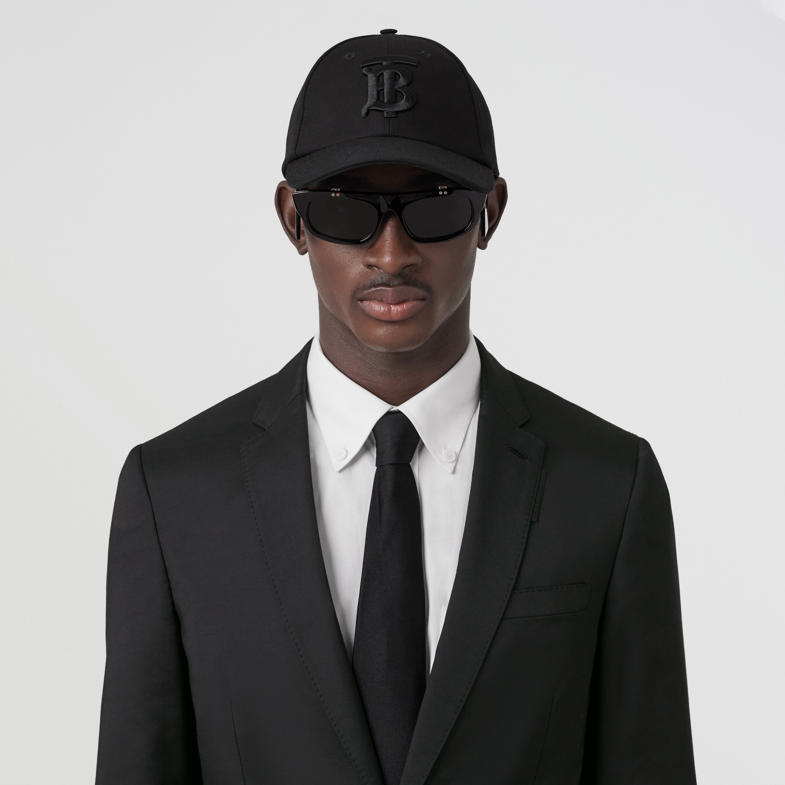 Slim Fit Zip Detail Wool Tailored Jacket in Black - Men | Burberry® Official - 2