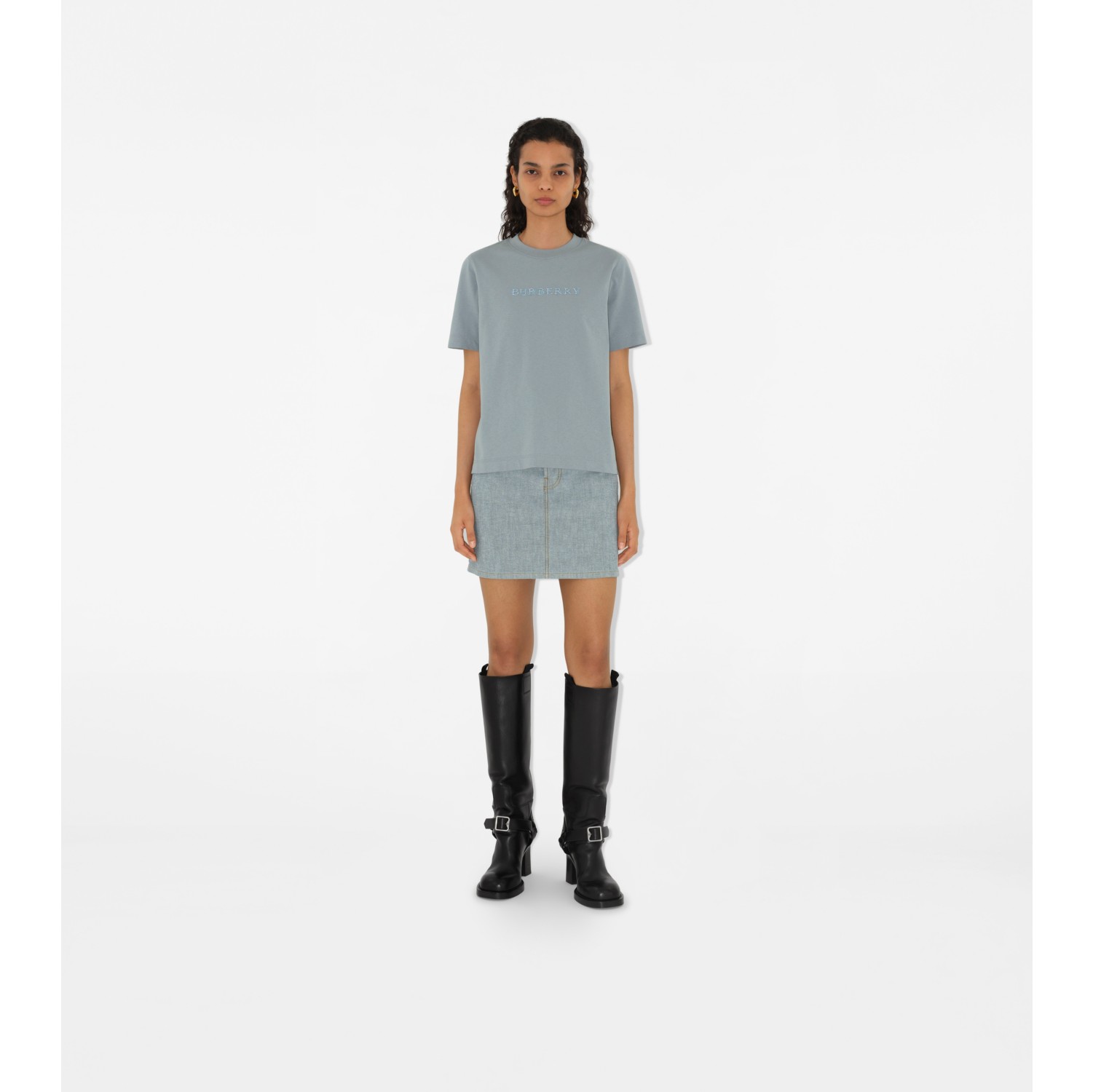 ペイズリー ロゴ コットンTシャツ