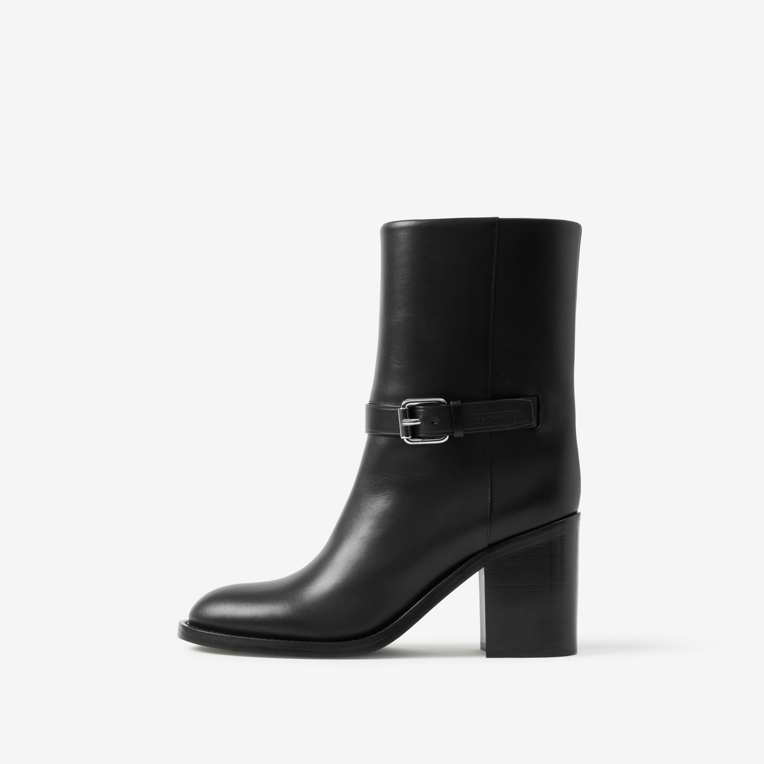 Leather Ankle Boots in Black - Women | Burberry® Official