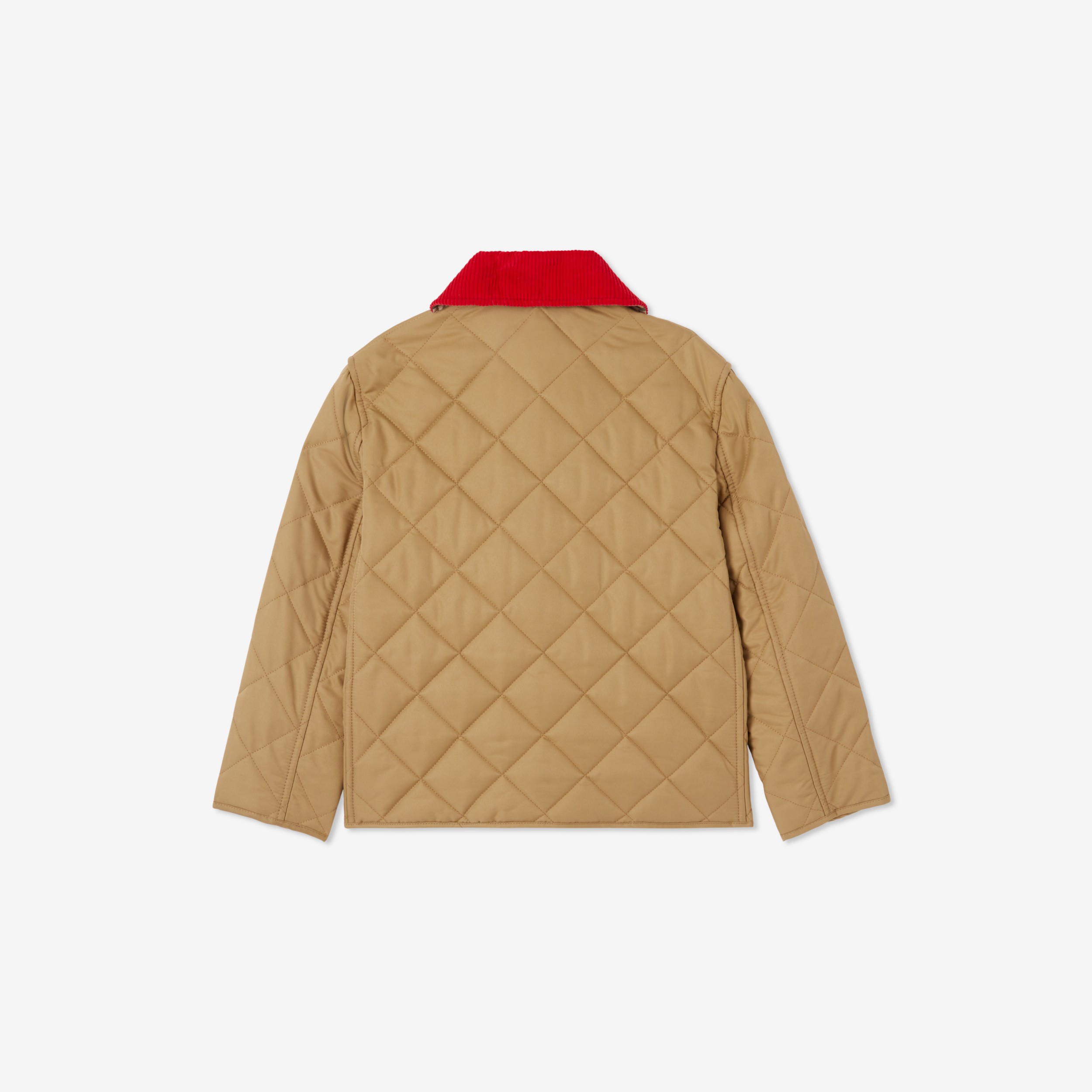 Corduroy Collar Diamond Quilted Jacket in Archive Beige | Burberry® Official