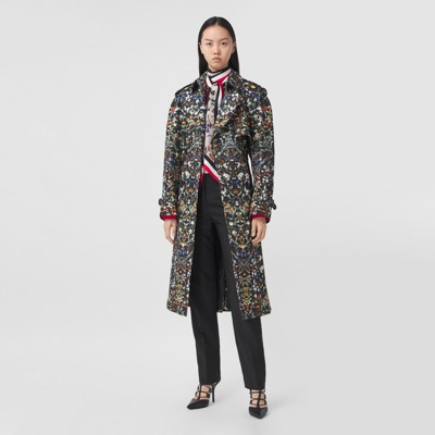 burberry floral trench coat