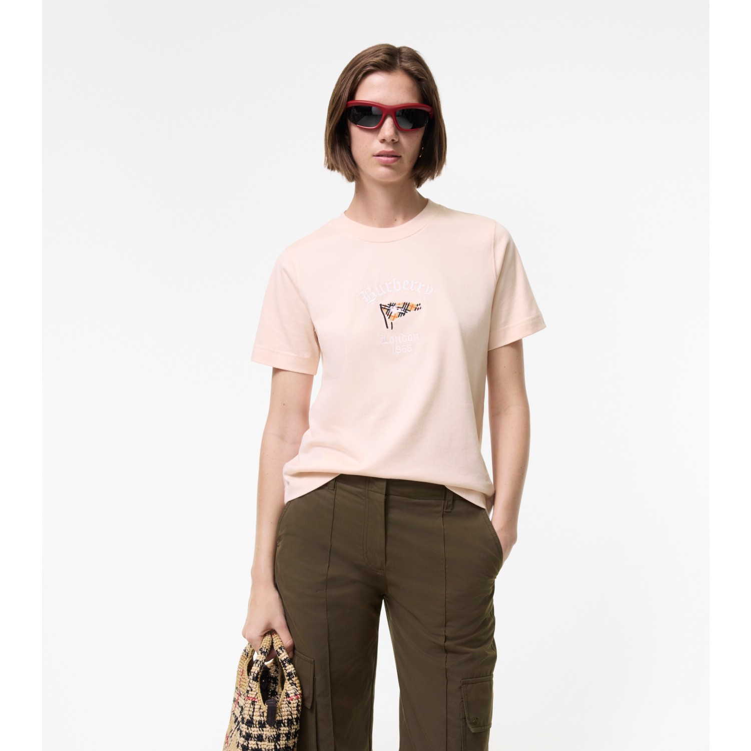Check Flag Cotton T-shirt